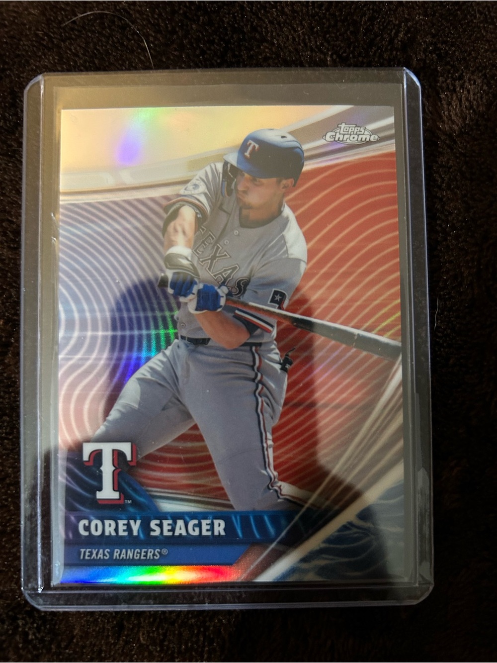 Topps Chrome Baseball Card — Blue, Red, White